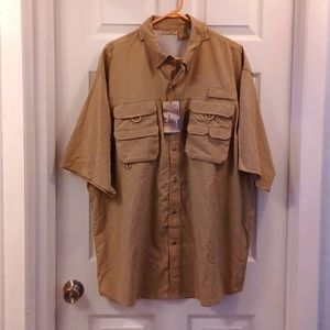 NEW Rugged Earth Outfitters Mens XXL Button Down Fishing Outdoor Sports Shirt